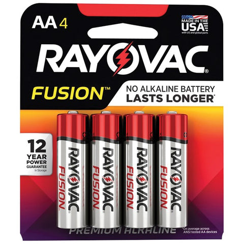 FUSION(TM) Advanced Alkaline AA Batteries, 4 pk