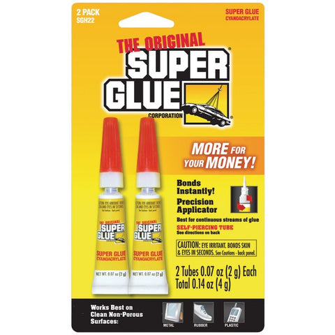 Super Glue Tubes, 2 pk