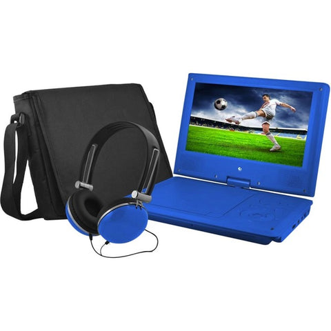 Ematic EPD909 Portable DVD Player - 9" Display - 640 x 234 - Blue