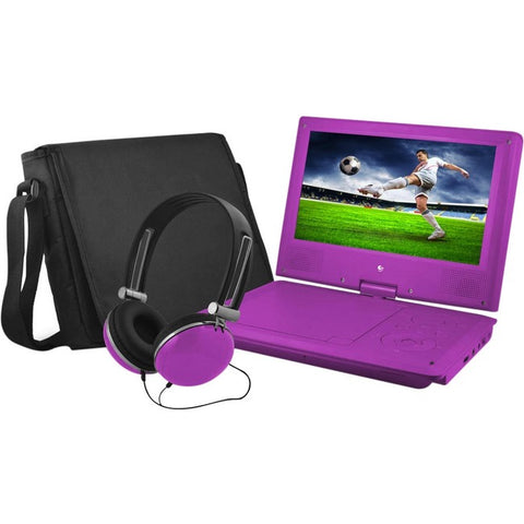 Ematic EPD909 Portable DVD Player - 9" Display - 640 x 234 - Purple