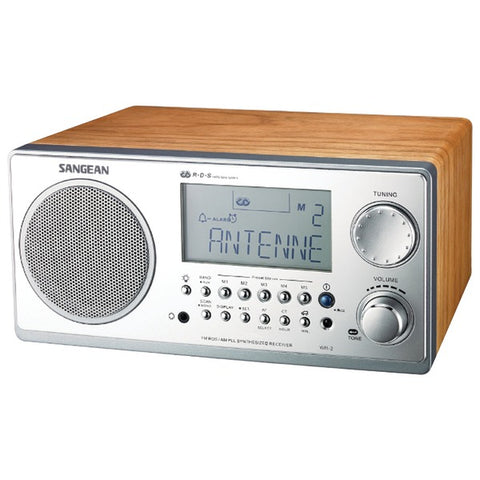 Digital AM-FM Stereo System with LCD & Alarm Clock (Walnut)