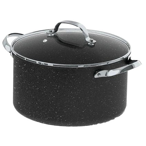 THE ROCK(TM) by Starfrit(R) 6-Quart Stockpot-Casserole with Glass Lid & Stainless Steel Handles