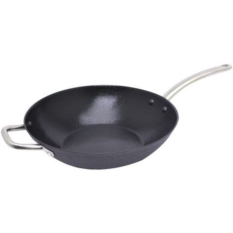 11" Light Cast Iron Fry Pan with Helper Handle