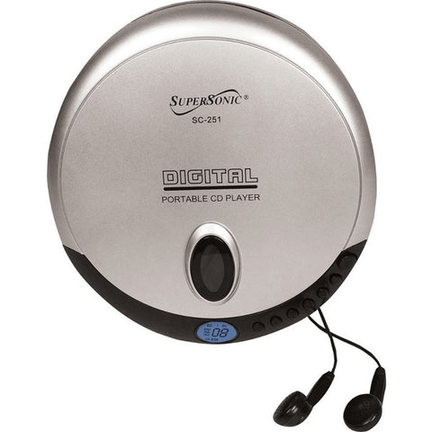 Supersonic SC-251 0 Byte CD Player - Silver