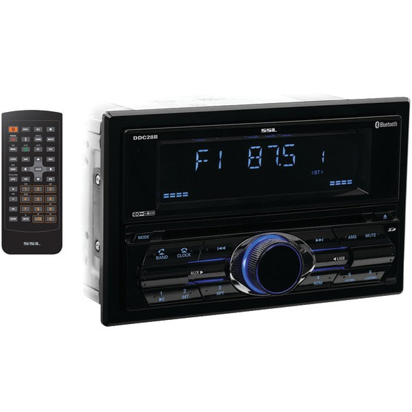 Double-DIN In-Dash CD AM-FM Receiver with Bluetooth(R)