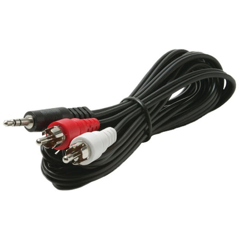 3.5mm Stereo to 2 RCA Plugs Y-Adapter
