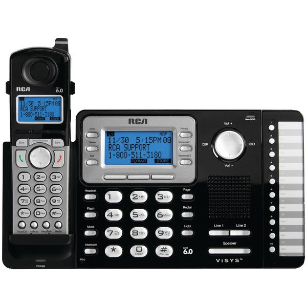 DECT 6.0 2-Line Expandable Cordless Phone with Caller ID (Without Answering System)