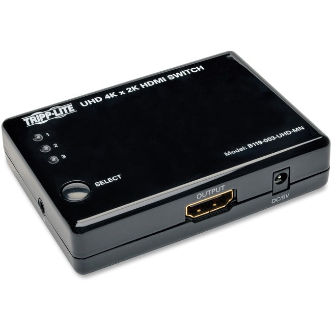 Tripp Lite 3 Port HDMI Mini Switch for Video and Audio 4K x 2K UHD 24-30 Hz