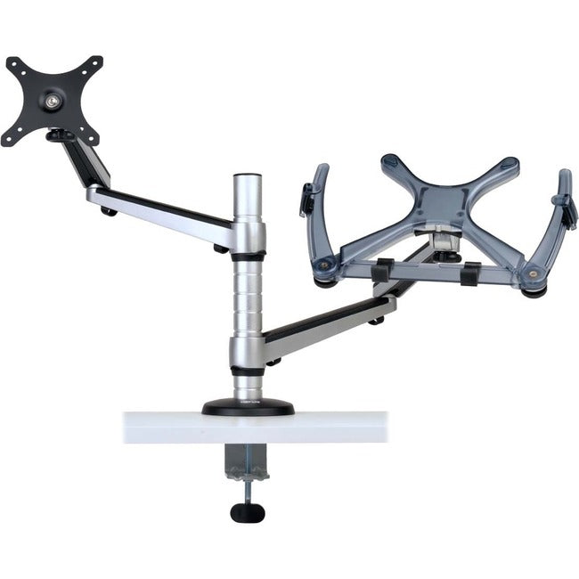 Tripp Lite Dual Display Laptop Mount Monitor Stand Swivel Tilt Clamp 13" to 27" Monitors and Laptops up to 15"