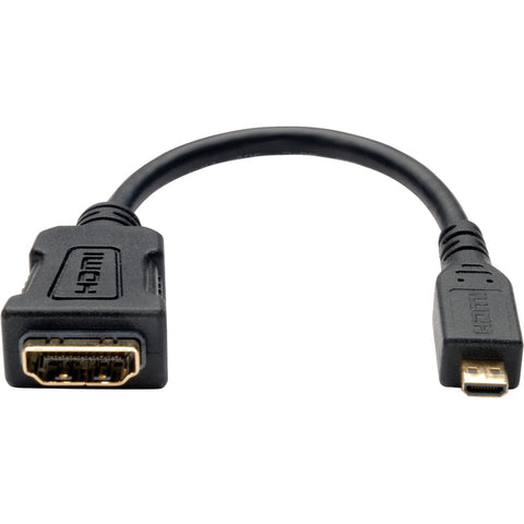 Tripp Lite 6in Micro HDMI to HDMI Adapter Converter HDMI Male Type D to HDMI Female M-F 6"