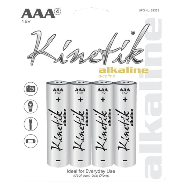Alkaline Batteries (AAA, Carded, 4 pk)