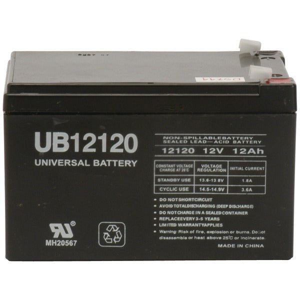 Sealed Lead Acid Battery (12V; 12Ah; .187 Tab Terminals; UB12120)
