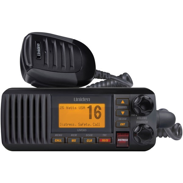25-Watt Full-Featured Fixed-Mount VHF Marine Radio (Black)