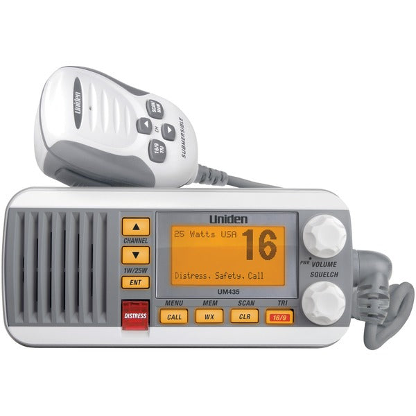 25-Watt Full-Featured Fixed-Mount VHF Marine Radio (White)
