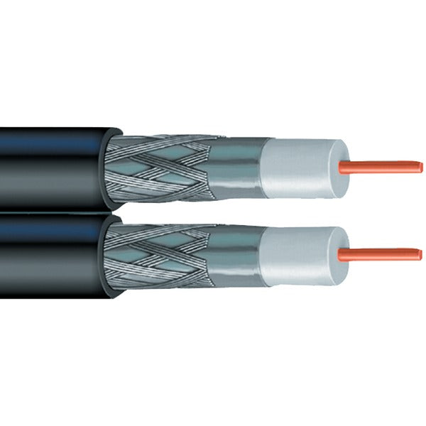 Dual RG6 Solid Copper Coaxial Cable, 500ft