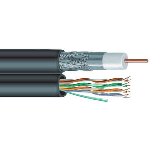 Siamese RG6 Coaxial-CAT-5E Cable, 1,000ft