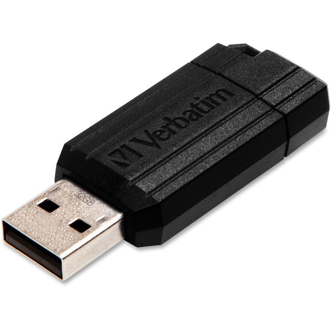 Verbatim 32GB Pinstripe USB Flash Drive - Black