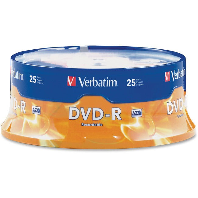 Verbatim AZO DVD-R 4.7GB 16X with Branded Surface - 25pk Spindle