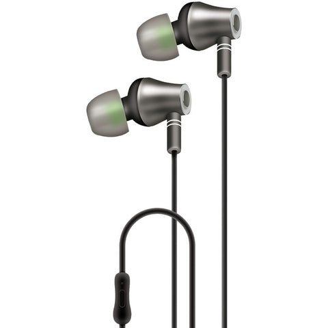 E10 Metallic In-Ear Stereo Earbuds with Microphone (Black)