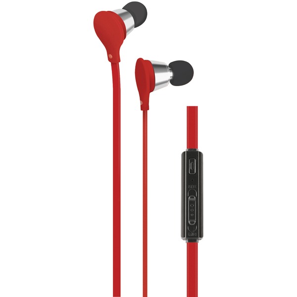 Jive Noise-Isolating Earbuds with Microphone & Volume Control (Red)