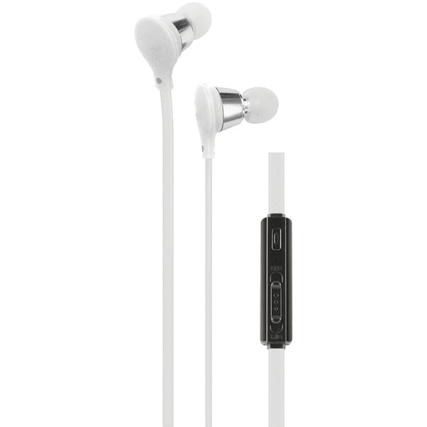 Jive Noise-Isolating Earbuds with Microphone & Volume Control (White)