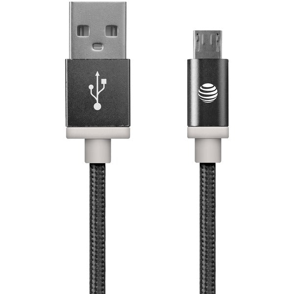 Charge & Sync Braided USB to Micro USB Cable, 5ft (Black)