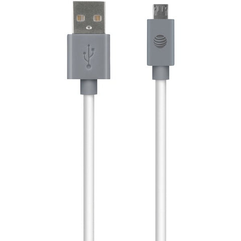 Charge & Sync USB to Micro USB Cable, 10ft (White)