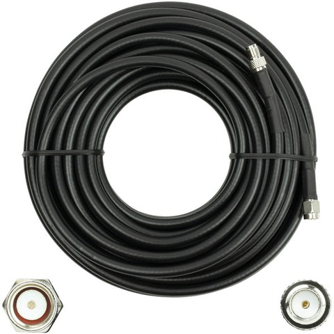 RG58U SMA-Male to SMA-Female Low-Loss Foam Coaxial Extension Cable (30ft)