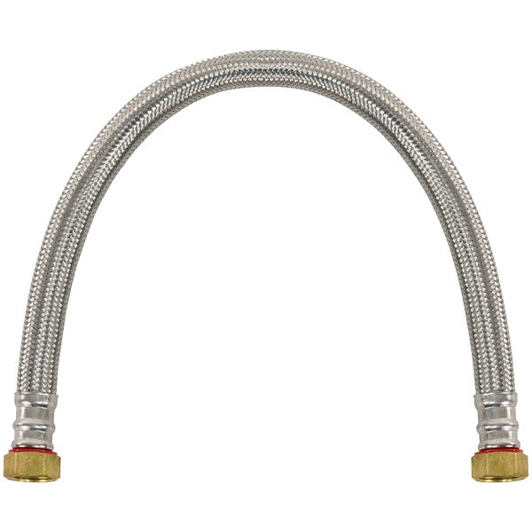 Braided Stainless Steel Water Heater Connector, 2ft