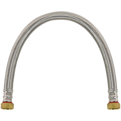 Braided Stainless Steel Water Heater Connector, 2ft