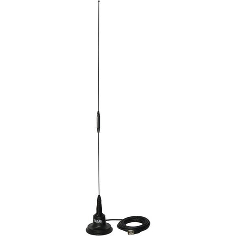 Pre-Tuned 144MHz-148MHz VHF-440MHz-450MHz UHF Dual-Band Amateur 4" Magnet Antenna Kit with Rubber Boot (Stainless Steel Spring Whip)