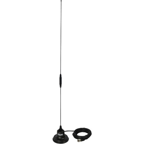 Pre-Tuned 144MHz-148MHz VHF-440MHz-450MHz UHF Dual-Band Amateur 4" Magnet Antenna Kit with Rubber Boot (Stainless Steel Whip)