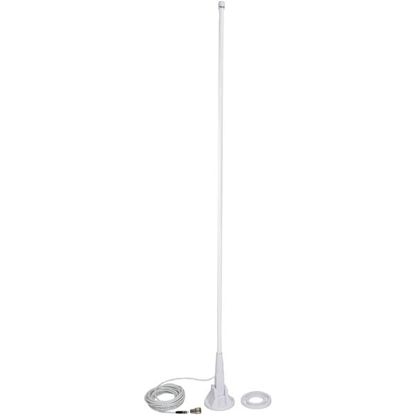 46" VHF 3dBd Gain Marine Antenna with Lift & Lay-Over Mount