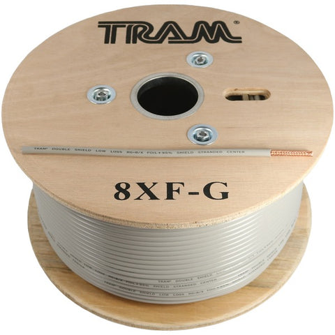 RG8X 500ft Roll Tramflex Double Shield Coaxial Cable with Gray Jacket